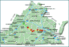 Rumble's path across Virginia